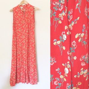 Vintage button down floral sun dress
